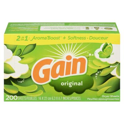 Gain Fabric Softener Dryer Sheets, Original, 200 count - 200 ea | Real Canadian Superstore
