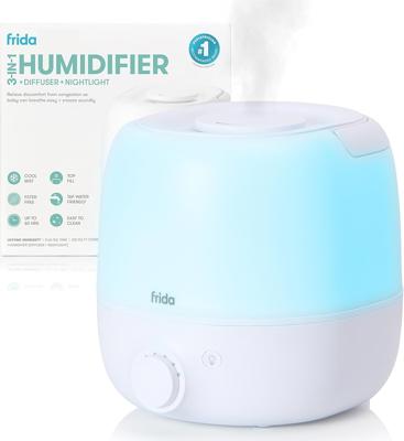 Amazon.com: Frida Baby 3-in-1 Cool Mist Humidifier for Large Rooms, Top Fill Humidifier for Bedroom, Allergy Relief, 60 Hour Runtime + Nightlight, Aut