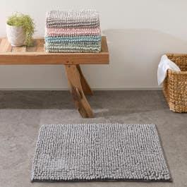Buy Bobble Melange Bath Mat - Charcoal Online | Bed Bath N Table