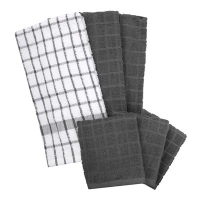 RITZ Cotton Kitchen Towels and Dish Cloths (Set of 3 Towels/ 3 Cloths)