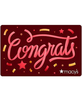 Congrats E-Gift Card - Macys