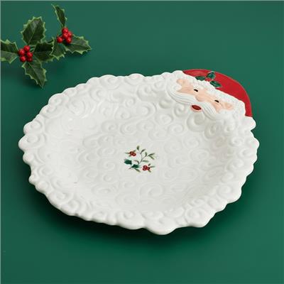 Winterberry® Santa Figural Bearded Platter
