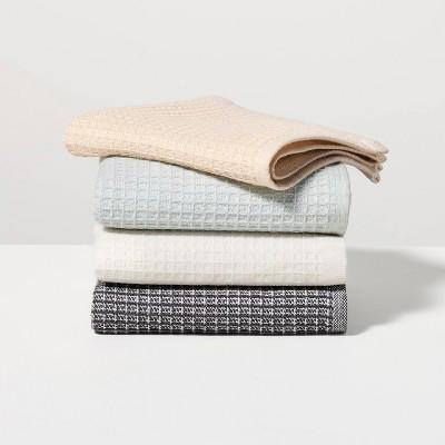 Set of 4 Waffle Dishcloths Blue/Natural - Hearth & Hand™ with Magnolia : Target