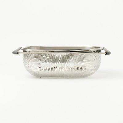 7qt Stainless Steel Expandable Over the Sink Mesh Colander Silver - Figmint™: Dishwasher-Safe Kitchen Strainer : Target