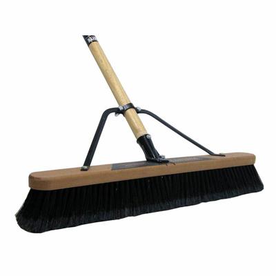 Quickie 24 in. Heavy-Duty Indoor Push Broom, Soft Bristles for Smooth Floors, Garage, Tile and Hardwood 863JSHDSU - The Home Depot