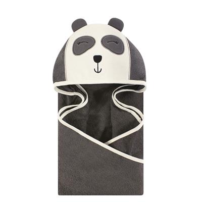 Hudson Baby Infant Cotton Animal Face Hooded Towel, Modern Panda, One Size - Modern Panda - One Size