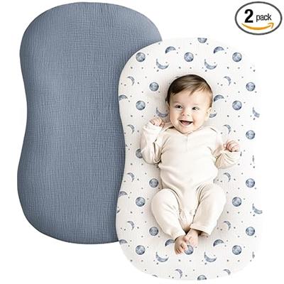 Amazon.com : Konssy Muslin Baby Lounger Cover 2 Pack, 100% Cotton Newborn Lounger Cover, Soft and Breathable Baby Nest Slipcover for Boys Girls (Plane