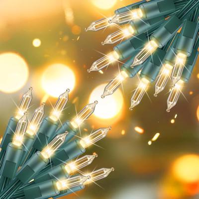 Brightown Clear Christmas String Lights 50 Count 10 Feet Incandescent Bulb Mini Lights for Indoor Outdoor Xmas Tree Garland Birthday Wedding Party Fes