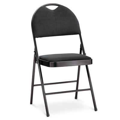 For Living Portable High-Back Upholstered & Padded Metal Folding Chair, Black | Canadian Tire
