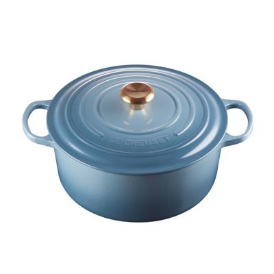 Le Creuset Signature Cast Iron Round Casserole 28cm - 6.7L Chambray | Kitchen Warehouse