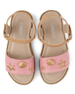 Girls Starfish Raffia Sandals - Driftwood Bay - PINK | Gymboree