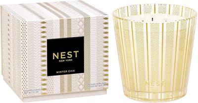 Amazon.com: NEST New York Scented 3-Wick Candle, Winter Chai | Up to 100-Hour Burn Time - Reusable Glass Vessel - 21.2 oz : Everything Else