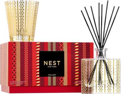 Amazon.com: NEST New York Scented Classic Candle & Diffuser Set, Holiday | Includes 8.1 oz Candle, 5.9 fl oz Diffuser & Eight Reed Sticks - Reusable G