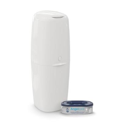 Angelcare Classic XL Nappy Bin - holds up to 70 nappies – simple no twist refills – for less film use – get more nappies per cassette and save! Includ
