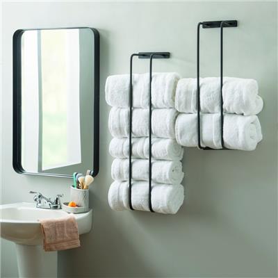 Linon Tuttle Metal Wall MountTowel Rack (Set of 2)