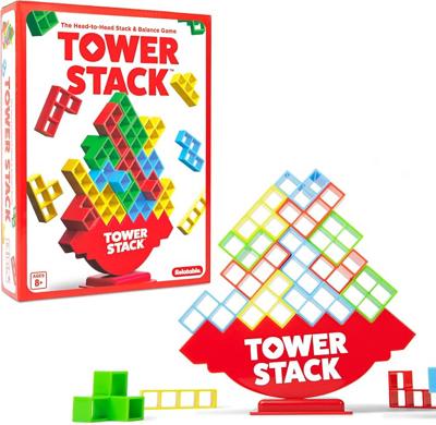 Amazon.com: Tower Stack by Relatable - PAL Award 2025 Winner, Exciting Tower Game for Family Game Night, Building Toys for Kids - Includes 44 Cards, 3