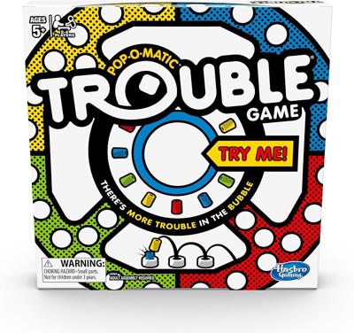 Amazon.com: Hasbro Gaming Trouble Board Game for Kids Ages 5 and Up 2-4 Players : Toys & Games