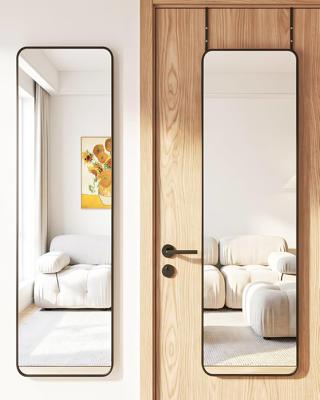 Amazon.com: Antok 48x14 Over the Door Mirror, Full Length Mirror Door Hanging with Aluminum Metal Frame, Rectangle Wall Mounted Body Mirrors for Bedr