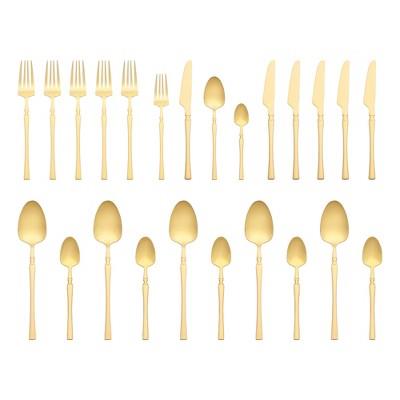 REGALWOVEN 24 Pcs 1 Set Stainless Steel Durable Rust-Proof Corrosion Resistant Serving Sets Gold : Target