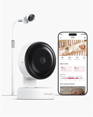 Contact-Free Smart Baby Monitor | 2K Night Vision Baby Monitor | Momcozy BM08