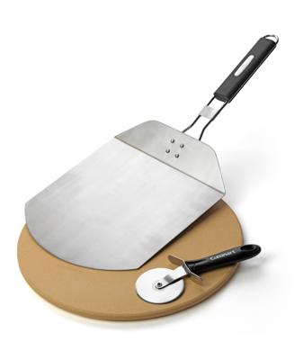 Cuisinart 3 Piece Pizza Grilling Pack - Silver