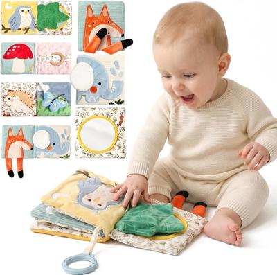 Amazon.com: Macabaka Montessori Soft Baby Book - Sensory Book for Babies 0-12 Months with Crinkle Paper, Touch & Feel Textures, Baby Safe Mirror & Tee
