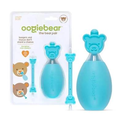 Oogiebear - Baby Bear Pair Nasal Aspirator with Booger Picker and Ear Cleaner, Blue