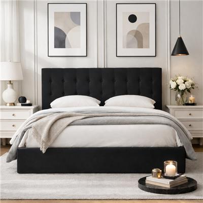 Latitude Run® Arcadia Hydraulic Lift Up Storage Upholstered Platform Bed & Reviews | Wayfair