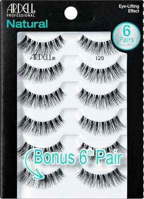 Amazon.com: Ardell Natural Lashes 120 – Natural Look Wispy Lashes, Lightweight, Long-Lasting Wispies Black, 6 Pairs, 1 Pack : Beauty & Personal Care