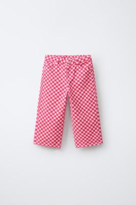 CHECK CULOTTES - Pink / White | ZARA Australia