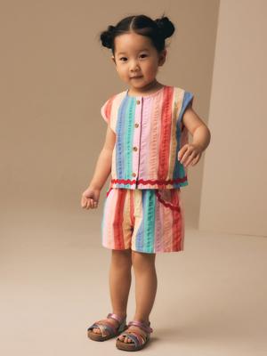 Buy Rainbow Check Ric Rac Sleeveless Top & Shorts Set (3mths-7yrs) from Next Australia