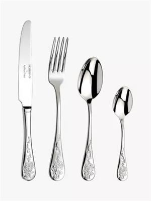 Morris & Co. Arthur Price Blackthorn Stainless Steel Cutlery Set, 24 Piece/6 Place Settings