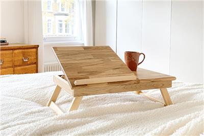 Oak and Birch Laptop Table - Mini Desk | Futon Company