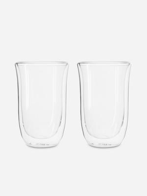 Barista Double Wall Mug Glass 2Pc 320ml | Bash