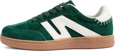 Amazon.com | LUCKY STEP Women Classic Retro Gum Sole Fashion Sneakers Casual Tennis Skate Shoe Genuine Leather Walking Footwear Anti Slip Trainers(DK
