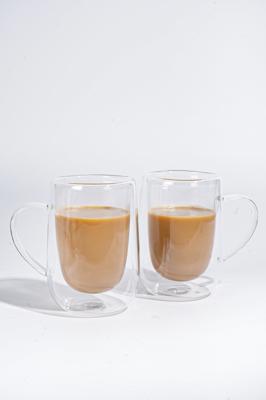 2 Pack Double Wall Glass Mugs