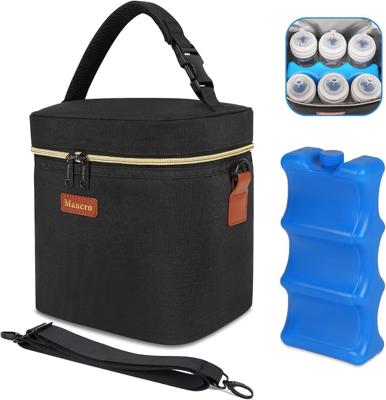 Amazon.com : Mancro Breastmilk Cooler Bag with Ice Pack, Fits 6 Baby Bottles Up to 9 Ounce Insulated Baby Bottle Bag, Breast Milk Cooler on The go wit