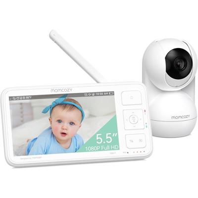 Momcozy - Video Baby Monitor, 5.5” 1080P Full HD Baby Monitor with Camera No WiFi