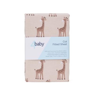 4baby Flannel Cot Fitted Sheet Gerald Giraffe | Baby Bunting AU