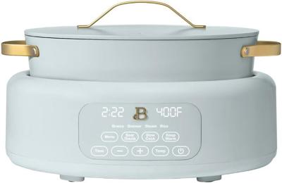 Amazon.com: B- 10-in-1 6Qt Electric Multi-Cooker Slow Cooker, Rice Cooker, Steamer & More | Touch Control, Oven-Safe, Dishwasher-Safe (Hydrangea): Hom