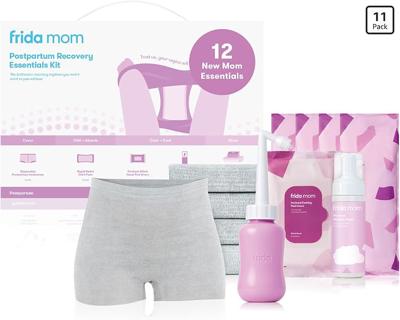 Amazon.com: Frida Mom 11pc Postpartum Essentials Kit Gift Set, Hospital Bag Must Haves for New Mom, Includes 4 Disposable Postpartum Underwear, 4 Ice