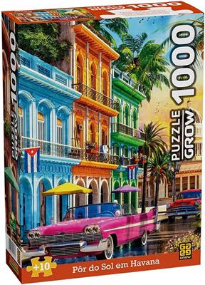 Quebra-cabeça 1000 peças Pôr do Sol em Havana | Amazon.com.br