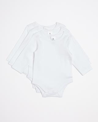 3 Pack Baby Organic Cotton Long Sleeve Bodysuits | Target Australia