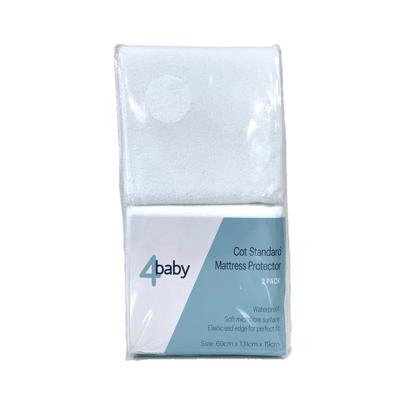 4baby Standard Cot Mattress Protector 2 Pack White | Baby Bunting AU
