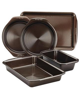 Circulon Symmetry Nonstick Chocolate Brown 5-Pc. Bakeware Set - Macys