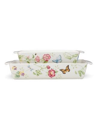 Lenox Butterfly Meadow Rectangular Baker 2-Piece Set - Macys