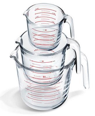 Nestl Borosilicate 3-Pc. Liquid Measuring Cup Set - Macys