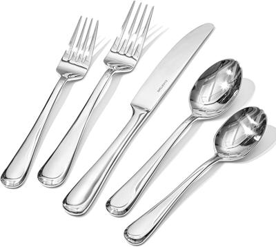 Amazon.com | KINGSTONE 40 Pieces Silverware Set for 8, Premium Stainless Steel Flatware Set, Heavy Duty and Modern Design Cutlery Set, Mirror Polished