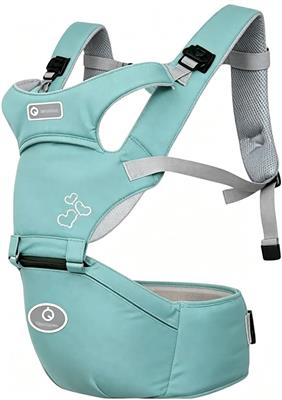 Baby Carrier with Hip Seat, Newborn to Toddler Baby Sling Carrier with Waist Stool Multifunctional, Ergonomic, 100% Cotton, Safe and Comfortable, Adap