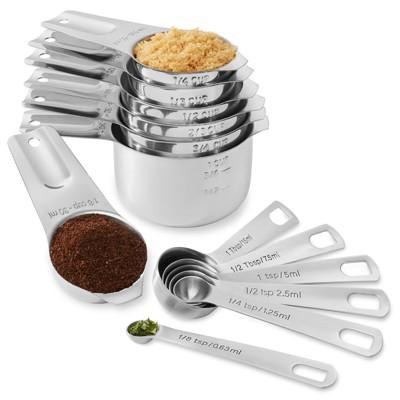 Last Confection 13-Piece Stainless Steel Measuring Spoon & Cup Set - Measurements for Spices, Cooking & Baking Ingredients : Target